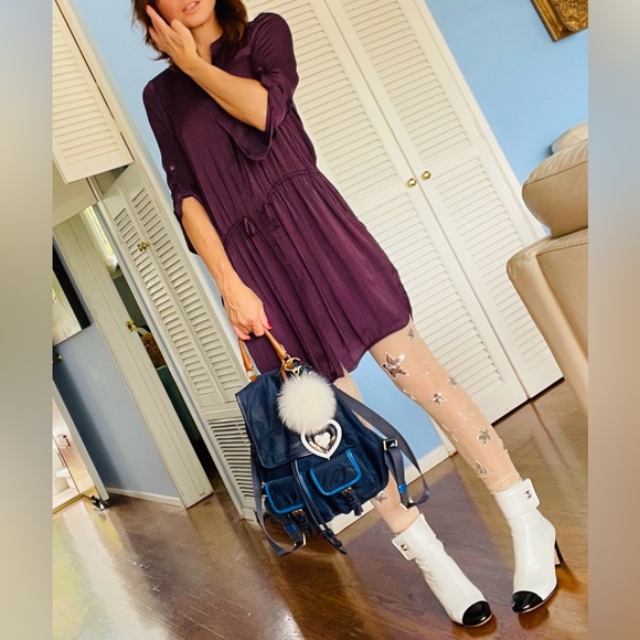 Vince Purple Midi Dress - Picture 1 of 9